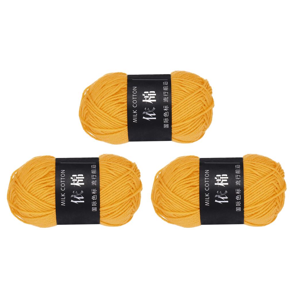 3 мотка хлопковой пряжи, 60% хлопок, 40% акрил пряжа для вязания крючком, пряжа для пледа для вязания крючком золото