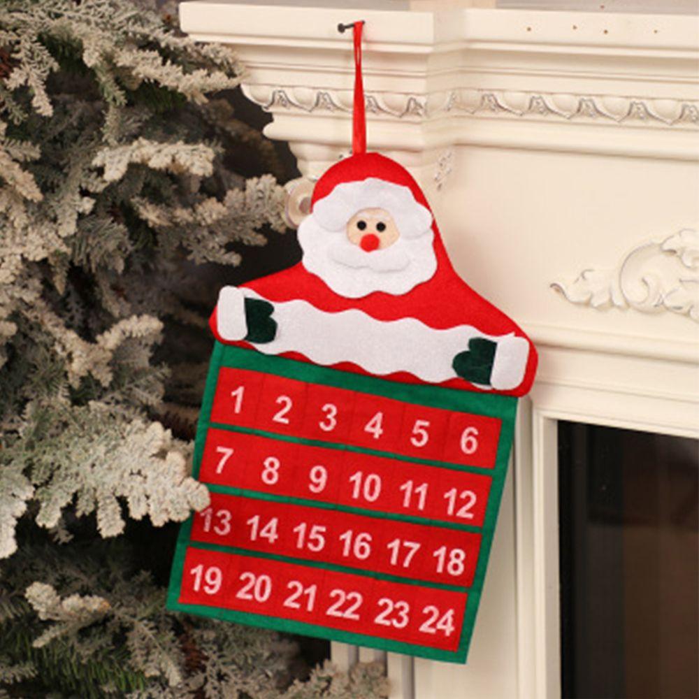 Lobby Decorations Non-woven Fabric Santa Claus Countdown Xmas Decor Christmas Advent Calendar