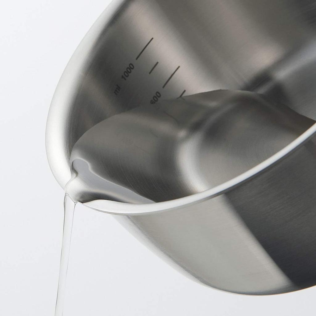 MUJI Stainless Steel Aluminum Triple-Layer Saucepan, Approx. 1.5L, Approx. 36cm W x 13cm H, 82219920, Silver