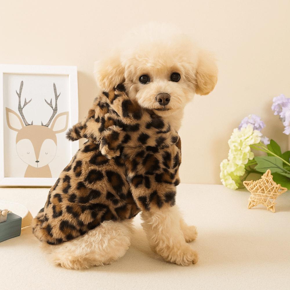 Thickened Dog Clothes Warm Fleece Dog Coat Jacket Fashion Pet Hooded Coats Cat
