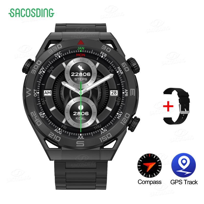 Бизнес Ultimate Smart Watch для мужчин Huawei Bluetooth Call Compass Nfc 100+ Sprots Smartwatch водонепроницаемые часы Ios