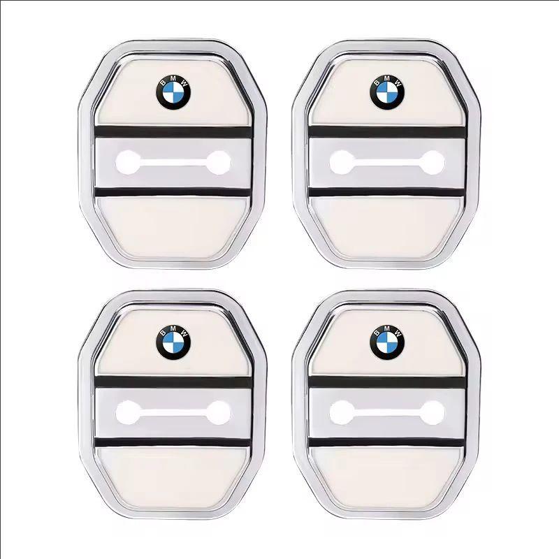 CTCE1 4Pcs Silicone Car Door Lock Buckle Protector Cover Interior Accessories Motorcycle Decal For BMW G80 G06 G07 G42 G14 G15 E46