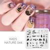 kads Шаблон штампа для дизайна ногтей Nature 044, муар, звездное небо, узор бабочки, изображение для дизайна ногтей, трафареты для дизайна лака для ногтей