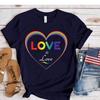 Fashion Funny Love Is Love Printed Love Graphic Lgbt Tshirts Women Summer Casual Short Sleeved Tshirts Round Neck Loose Tops