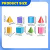 8 Pieces Folding Geometric Shapes School Supplies Educational Toys Solids for Kids,