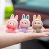 10pcs Mini Labubu Sitting Party Car Decoration Accessories Bubble Mart Cute Grain Decoration Plush Doll Pullcloth Doll