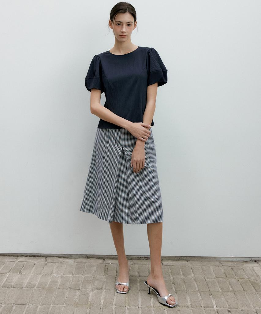 Оtte Glam Check Sk_Navy
