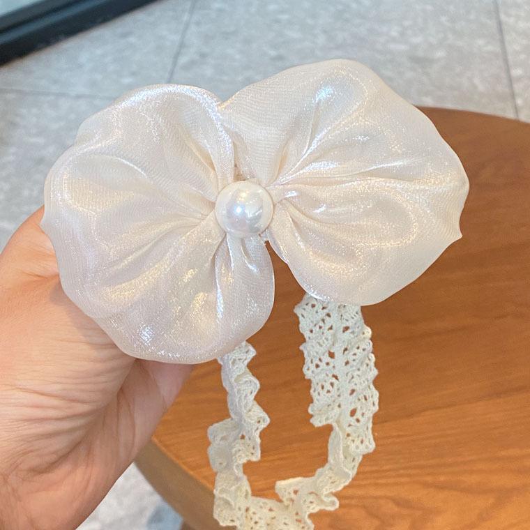 Newborn Birthday Bow Lace Headband - Princess Dress & Full Moon Hair Accessories
