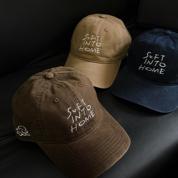 Lu Yuxiao letter embroidered baseball cap women's spring new soft top curved brim cap men show small face