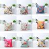 Elegant Vivid Flower Floral Plants Linen Pillow Case Decorative Cushion Cover 18