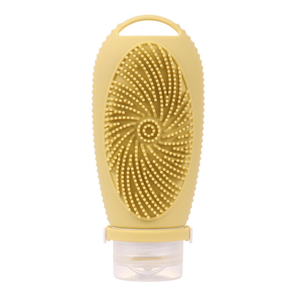 Силиконовая дорожная бутылка 50 мл, дорожная бутылка с кисточкой для наполнения жидкостями ручной клади, герметичная, дорожная косметическая бутылка, контейнер