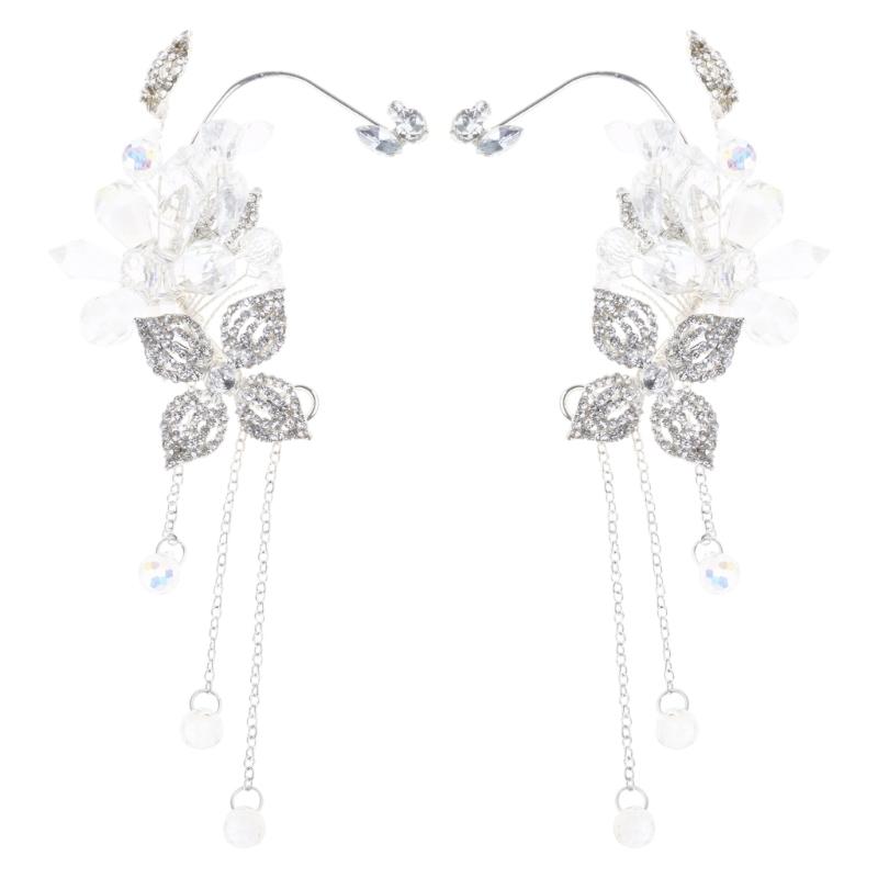 Кристаллы Свадебная Повязка на Голову с Цепочкой на Лоб Регулируемая Свадебная Корона/Серьги-подвески Ювелирные изделия для Фотографии и Церемонии