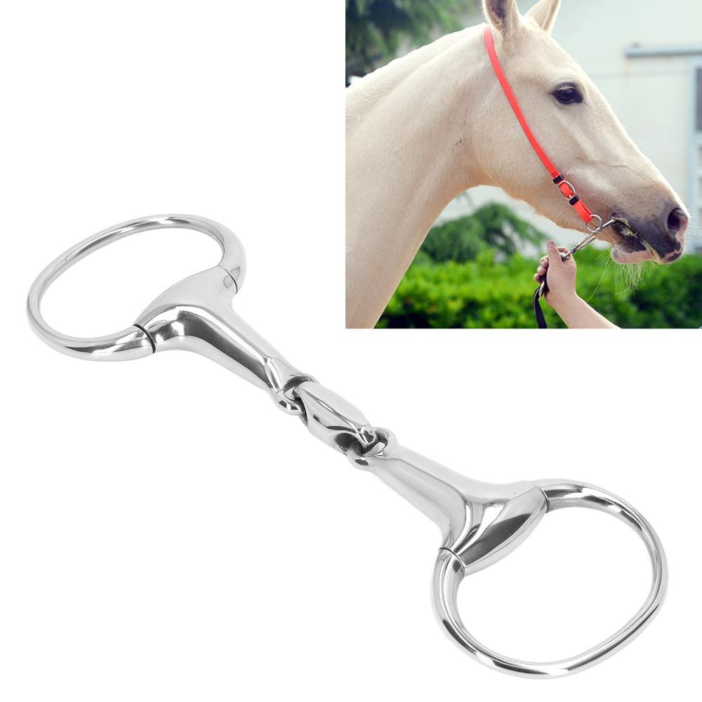 125mm Length Horse Snaffle Bit Stainless Steel Loose Ring Snaffle Horse Gag Ring For Horses