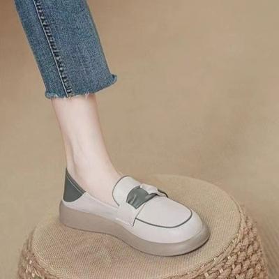 Женские балетки лоферы слипоны с круглым носком мокасины обувь для женщин роскошная кожа повседневная не дешевая ликвидация 2025 летний тренд А