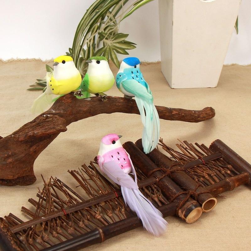 12 шт./кор. моделирование искусственная птица садоводство дома птица орнамент украшения