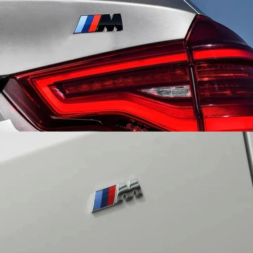 AAAQG1 NEW Car Fender Side Emblem Rear Trunk Badge M Logo Sticker For BMW M M3 M5 M6 X3 E46 E90 F30 G20 E36 E34 G30 Accessories