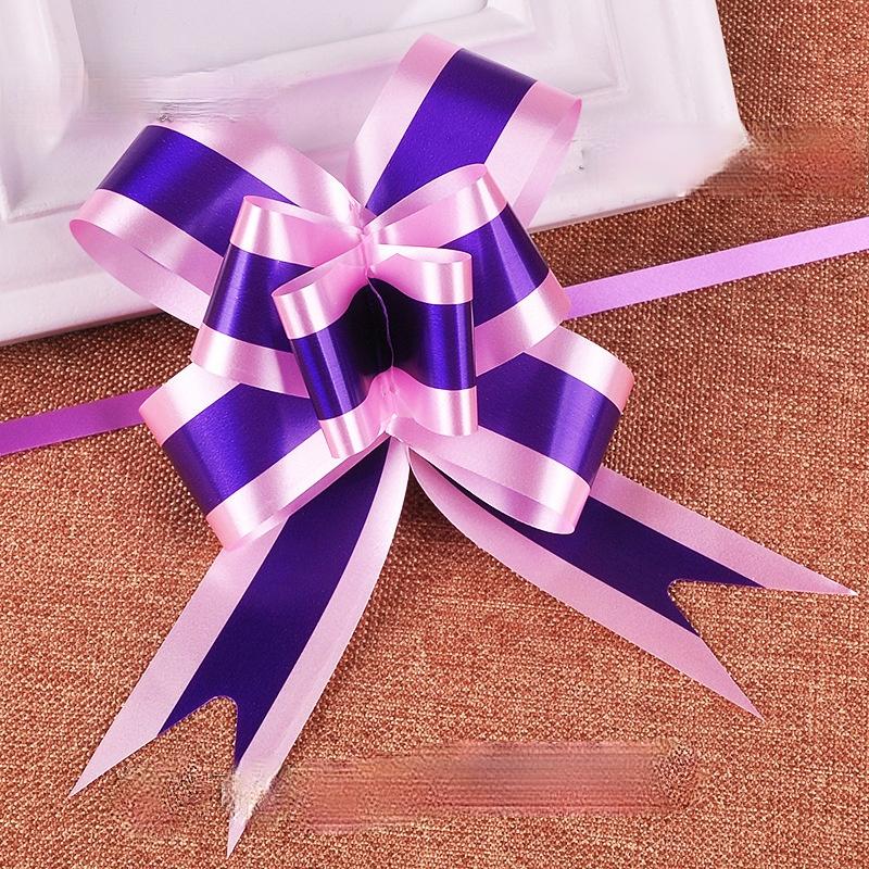 10pcs Pull Flower Ribbon Candy Boxes Gift Wrapping Wedding Decor Accessories Events Party Pull Bows Ribbons