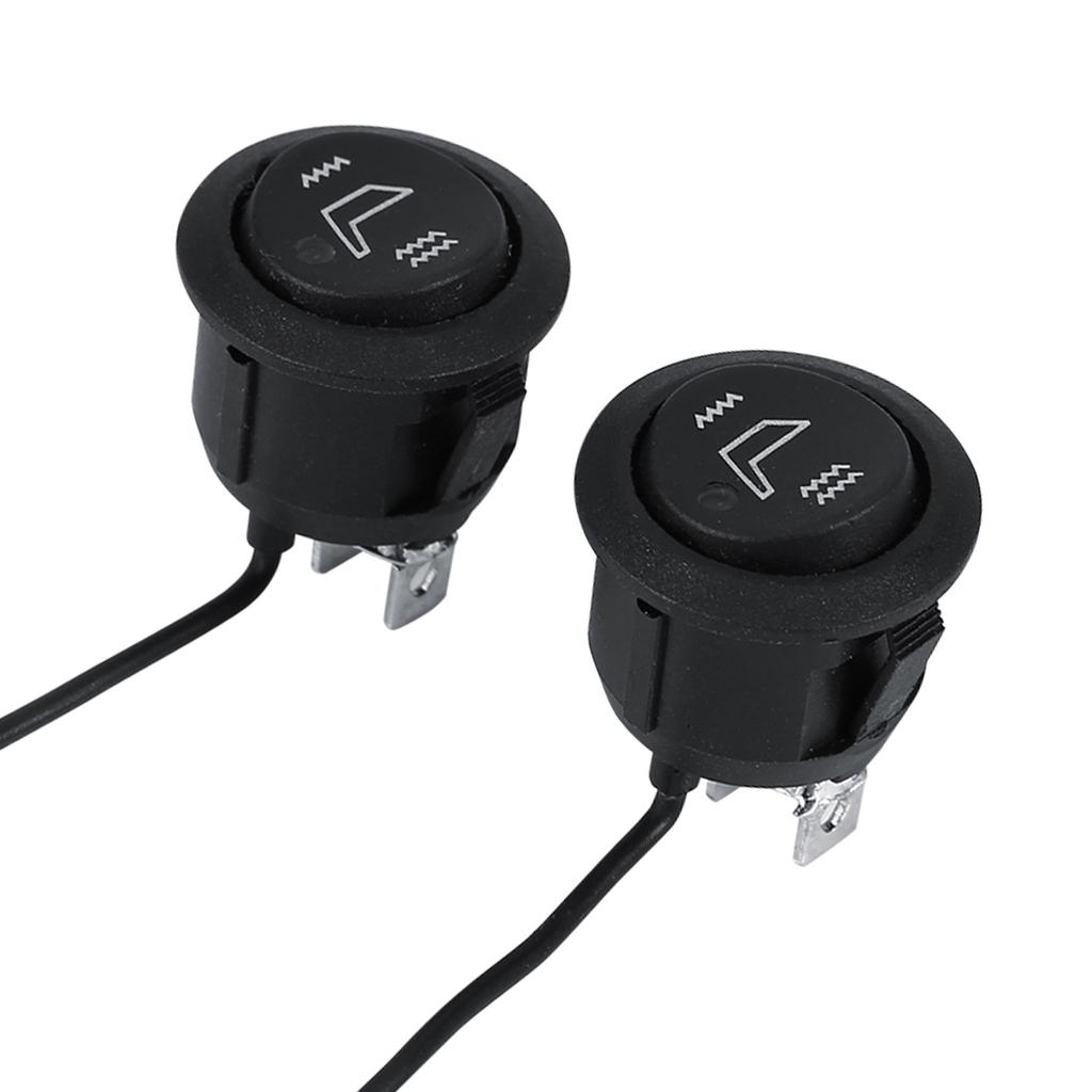 2x универсальный переключатель обогрева автомобильного сиденья, 3-контактный круглый рычаг с подогревом, управление выключением Hi Low