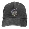 Grey Ink And Wash Baseball Caps Peaked Cap Wolf Sun Shade Hats for Men Women