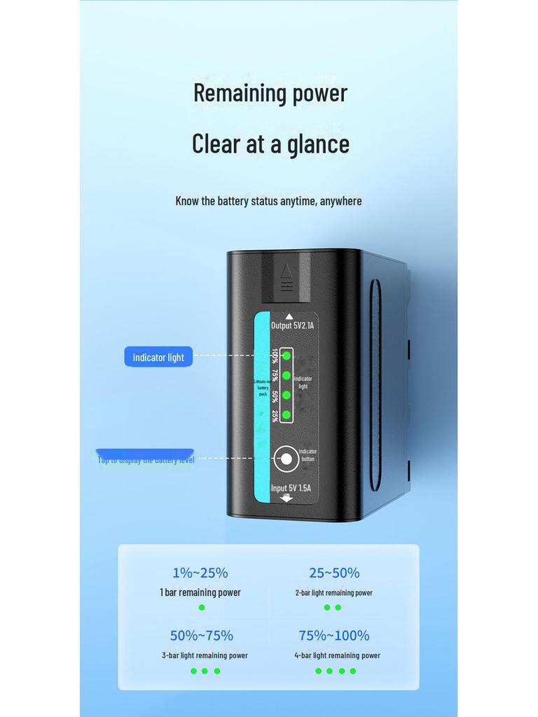 Dual NP-F980/970/960/750/770 Camera Battery with USB Charger for Sony