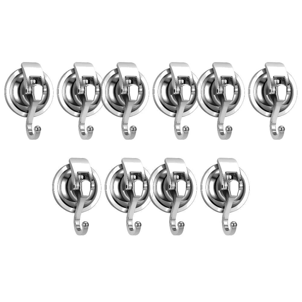 10-2 шт. Сверхмощные вакуумные присоски Крючки Многоразовые Не оставляющие следов Вешалки Съемный Держатель для полотенец для ванной комнаты Кухни Крючки Гаджеты