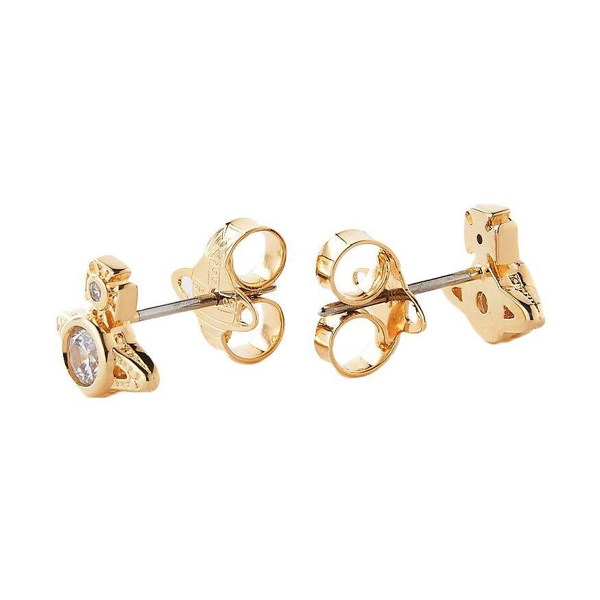 Vivienne Westwood London Orb Pattern Logo Rhinestone Earrings Women earrings 62010220-02P102