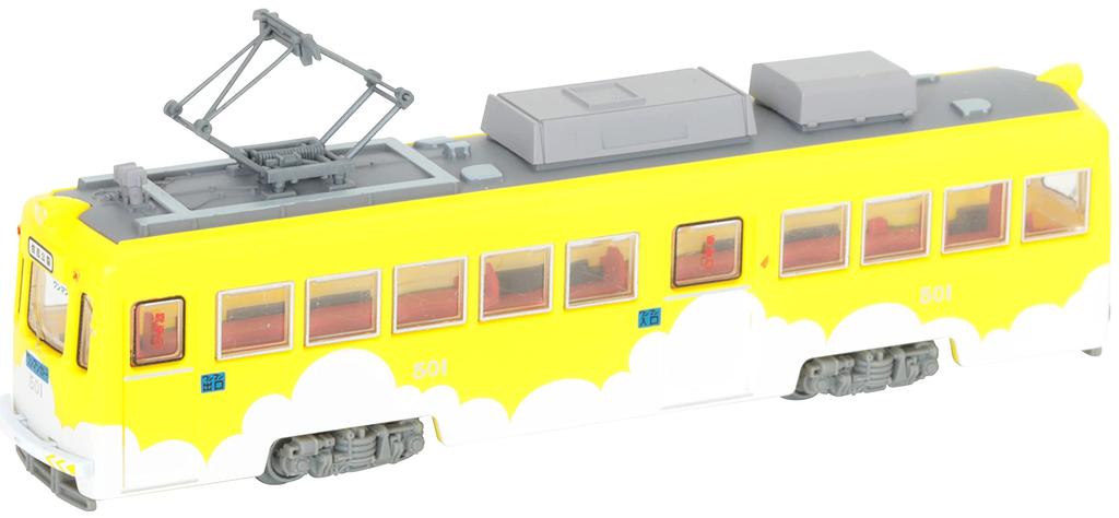 Railway Collection Tetsuro Hankai Tram Mo501 Series Car No. 501 Cloud-Shaped Yellow Diorama Goods 315469