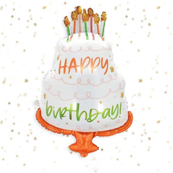 Воздушный шар для вечеринки по случаю дня рождения DIY Макет сцены Различные стили Торт ко дню рождения Надувная игрушка Украшение Творческий надувной мультфильм Воздушный шар из алюминиевой фольги