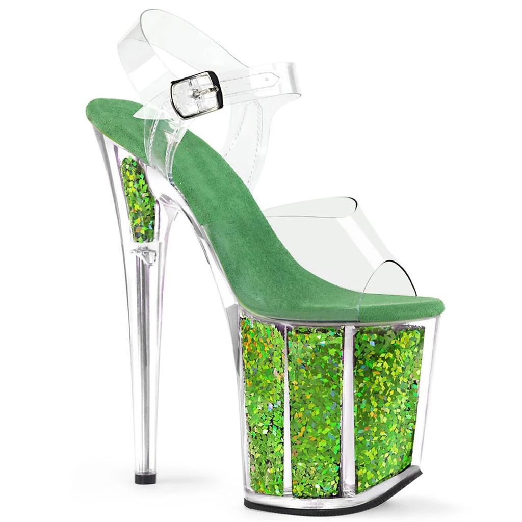 Женские свадебные туфли на высоком каблуке-шпильке 20 см, сексуальные, для шоу, супер устойчивые, сандалии для ночного клуба