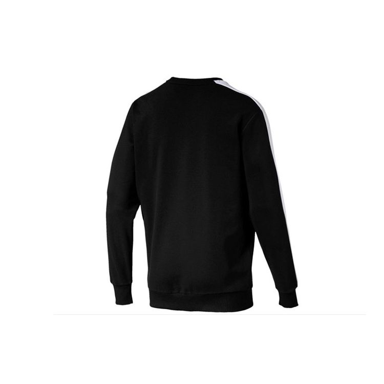 Puma Metallic Gold Logo Crew Neck Sweatshirt Men Tops Black 577584-01