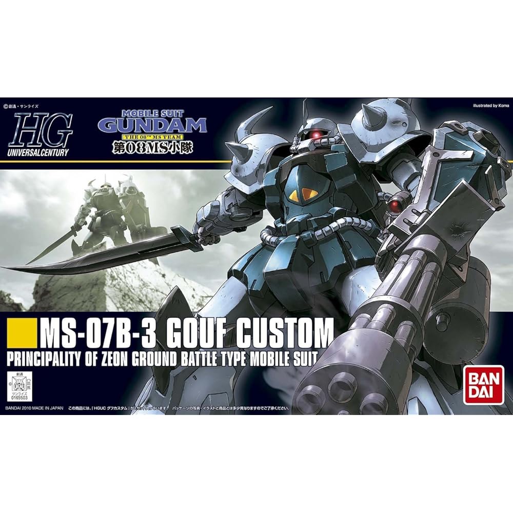 Bandai HGUC 1/144 MS-07B3 Гуф Кастомный Набор для Сборки Мобильный Костюм Гандам Команда 08-го МС