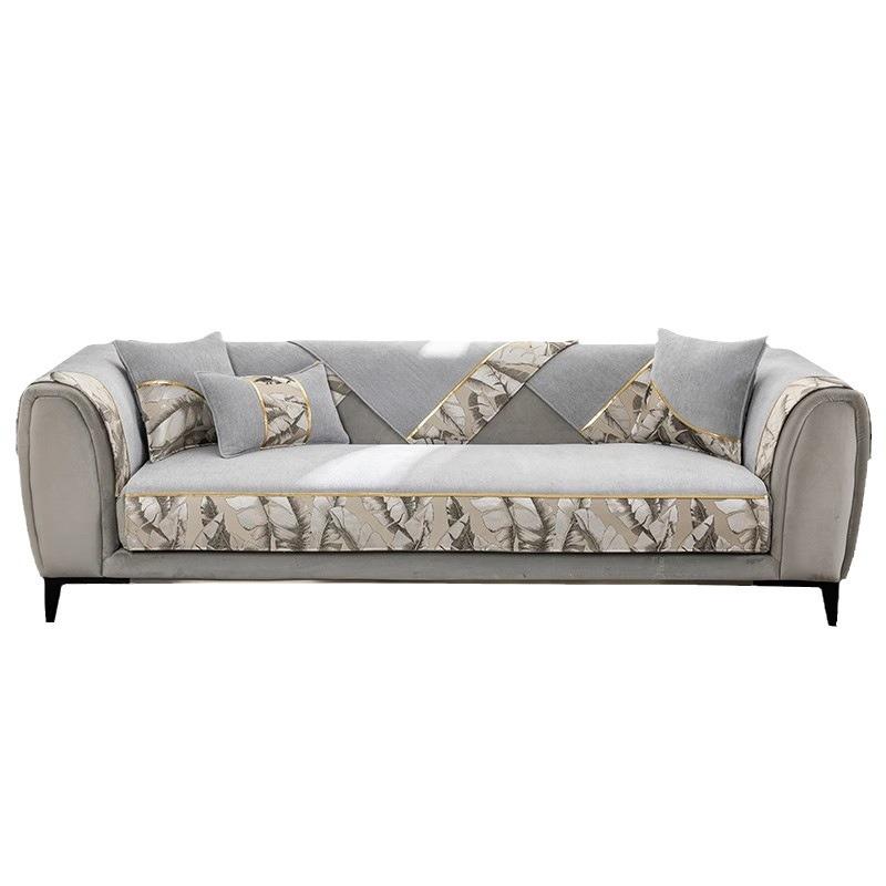 Высококачественный летний летний коврик для дивана, нескользящая подушка, кожаный диван из массива дерева, полностью покрытый тканью