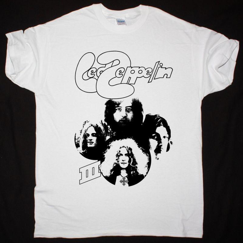 LED ZEPPELIN III НОВЫЙ БЕЛЫЙ Унисекс Хлопковая футболка M746 Унисекс Футболка