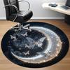 1pc Moonlit ButterfliesChair Carpet for Office, Indoor Non-Slip Washable Polyester Fiber Carpet, Mat For Office, Machine Washable