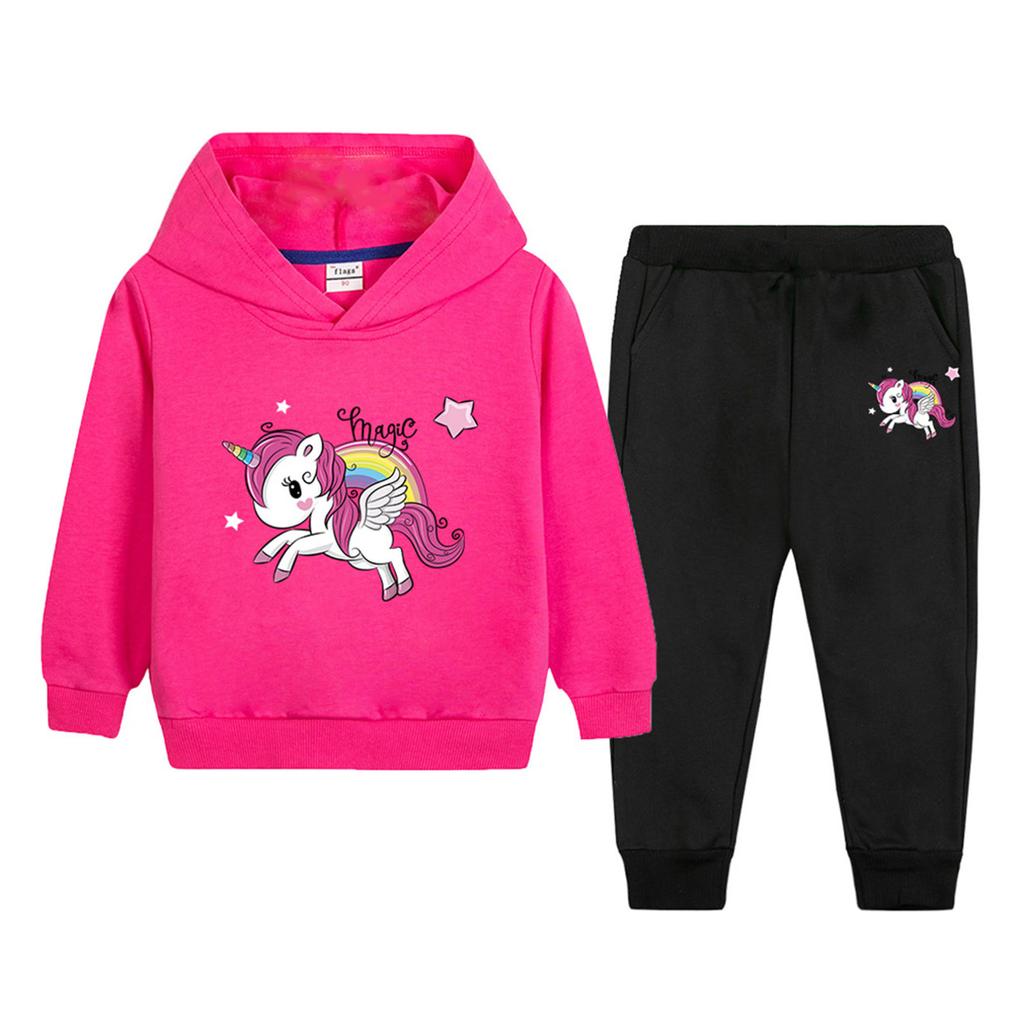 Комплекты детской модной одежды: толстовка со штанами, спортивный костюм, толстовка с капюшоном для девочек, комплект из 2 предметов, повседневная одежда для бега