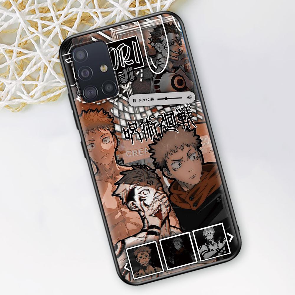 Чехол Jujutsu Kaisen Gojo Satoru для Samsung Galaxy A51 A12 A21s A71 A52 A31 A32 A02s A72 A11 A41 A22 A01 A42, черный мягкий чехол