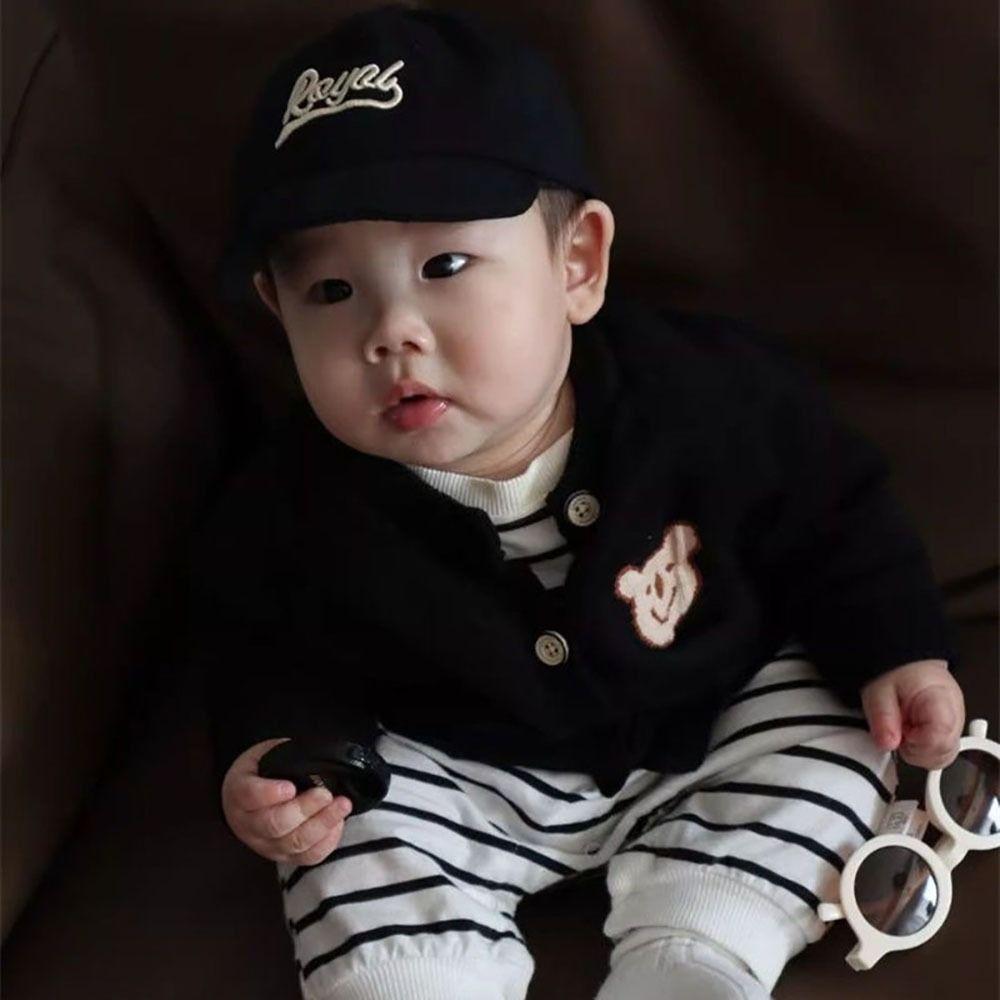 Letter Embroidery Children's Hat Solid Color Sun Protection Cap Boys Girls Caps Peaked Hats