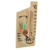 Sauna Thermometer Hourglass 15 Minute Sand Timer Golden Wood 0 To 140 Celsius Degree Temperature