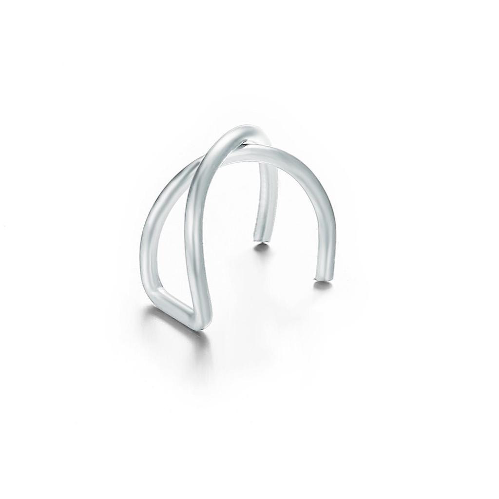 European-American Style 5-Piece Leaf Cartilage Ear Cuff Set - Fashionable, Creative, Non-Pierced Double-Layer Earrings