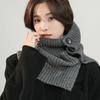 Detachable Button Scarf Knitted Neckerchief Wrap Winter Warm Turtleneck Neck Warmer  Girls