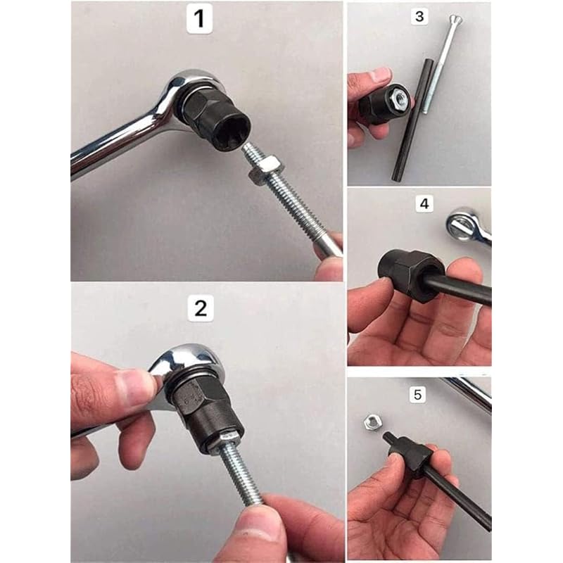 HYCDIYTS торцевая головка скручивающаяся 9-19мм 10 штук набор торцевых головок для скручивания гаек Снятие сорванной гайки экстрактор гаек DIY торцевая головка экстрактор гаек Снятие болта гайки Автомобиль