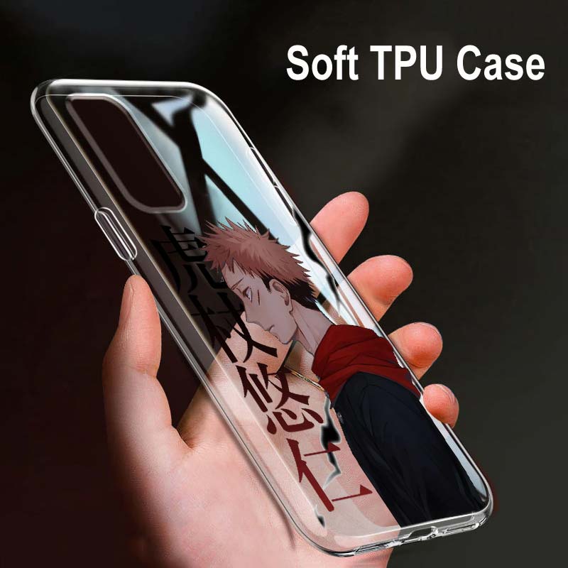 Jujutsu Kaisen Gojo For OPPO Reno7 SE 6 5 Z F 4G 5G Find X2 X3 Neo Lite Pro Plus Transparent Soft Phone Case Coque