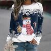 Christmas Hoodies Snowman 3D Print Sweatshirts Women Long Sleeve Y2k Hoodie Streetwear Oversized Pullovers Tops Woman Clothing