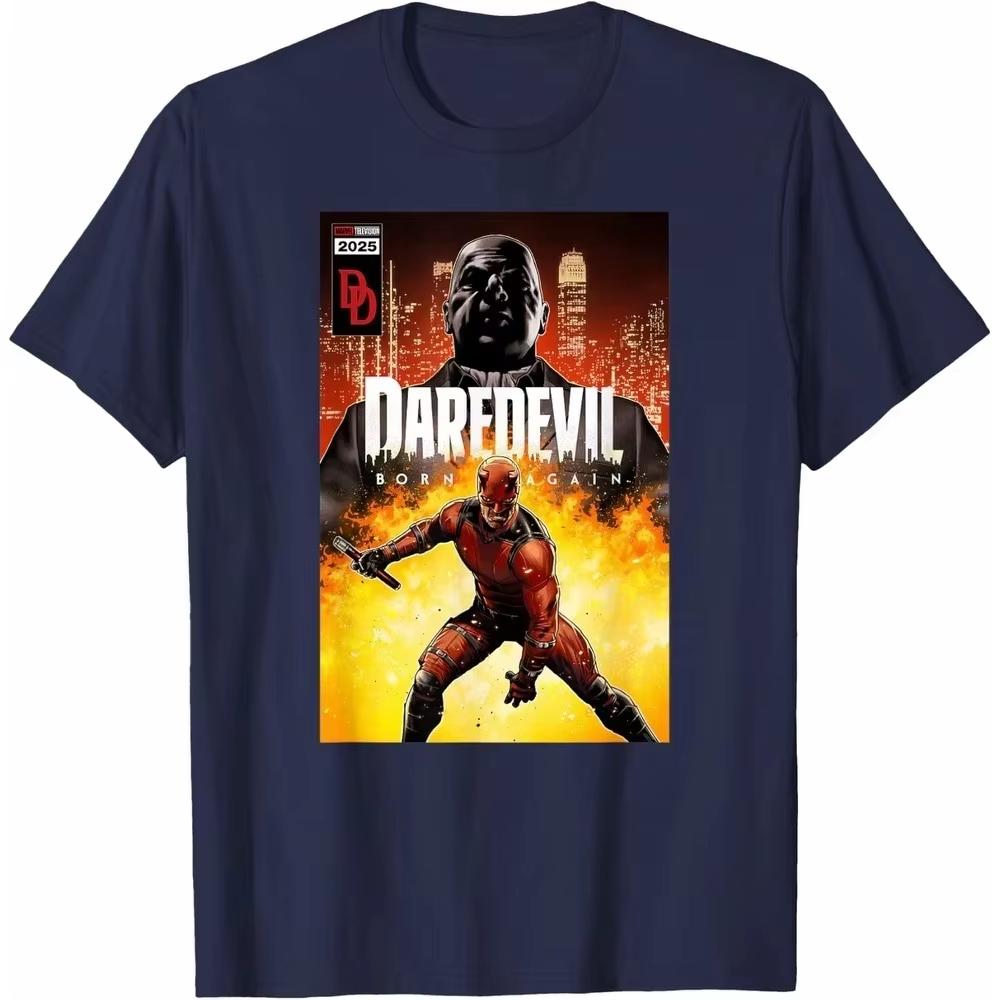 2026 new Daredevil Marvel TShirt Gothic Summer Unisex Short Sleeve Heavy Cotton Crew Neck Streetwear Top for Him  Her