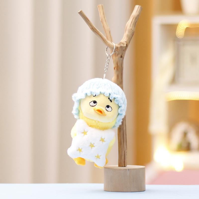 Rabbit Panda Keychain Cute Cartoon Girl Backpack Decorative Pendant Plush Doll