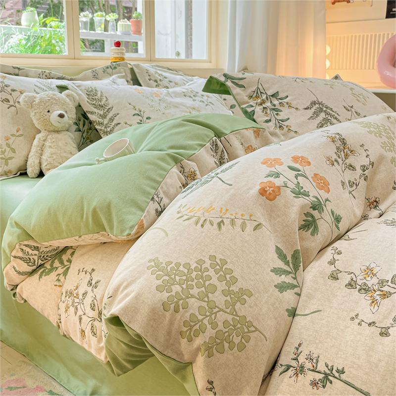 Утолщенный комплект из четырех предметов, пододеяльник, простыня, комплект из трех предметов для односпальной кровати в общежитии