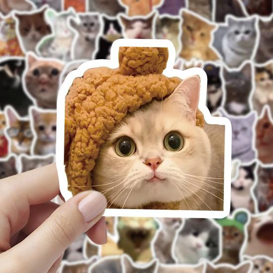 100 шт. милых наклеек с котами для детей, мальчиков, девочек, водонепроницаемые наклейки с котами для ноутбука, скейтборда, багажа, бампера автомобиля, бутылки с водой, декор