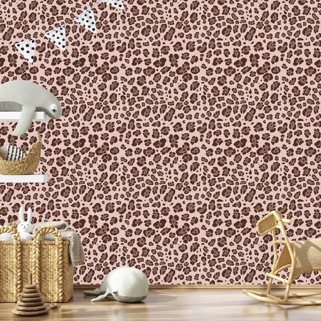Animal Skin Wallpaper Orange and Coral 50x1000