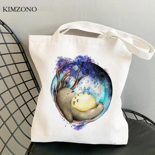 Totoro Shopping Bag Jute Bag Eco Shopper Grocery Reusable Bolsa Bag Net Reusable Jute Bolsas Reutilizables Sacolas