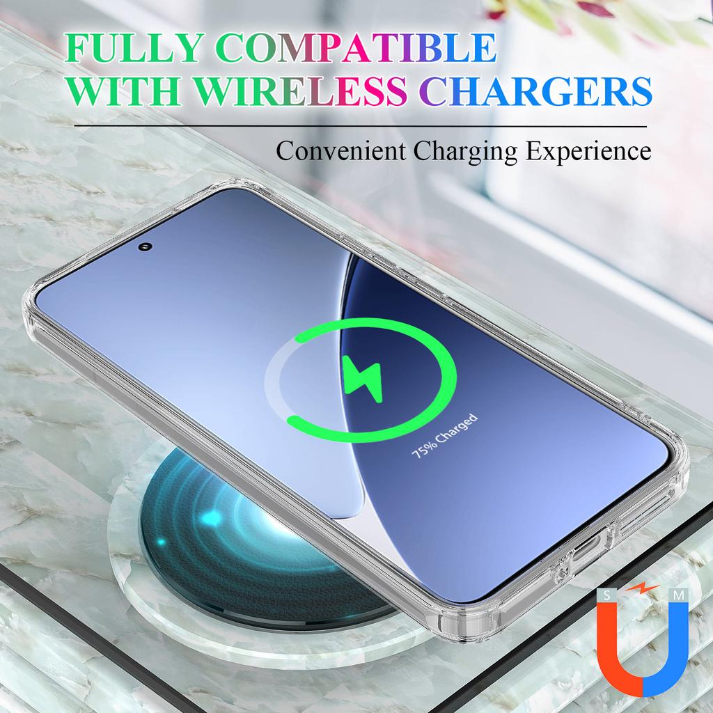 For Xiaomi 15 Pro Clear Phone Magnetic Case TPU+Acrylic Back Cover
